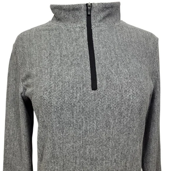 Senita Athletics Gray Quarter Zip Pullover Women’s Size Small Running Top - Picture 2 of 10